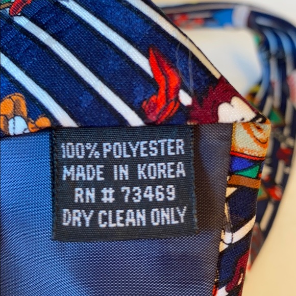 Vintage Looney Tunes Playing Baseball Tie Taz Bugs Bunny Daffy Duck Sylvester - Picture 3 of 5